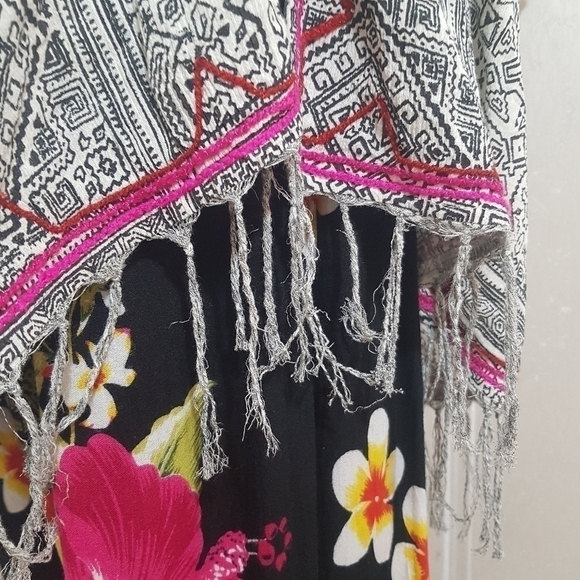 Billabong Kimono Swim Cover Up With Fringe - Picture 5 of 12